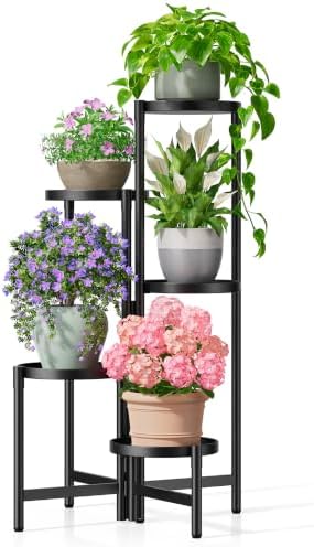 Tall Plant Stand Indoor Outdoor, Corner Metal Flower Pot Stands by Unknown