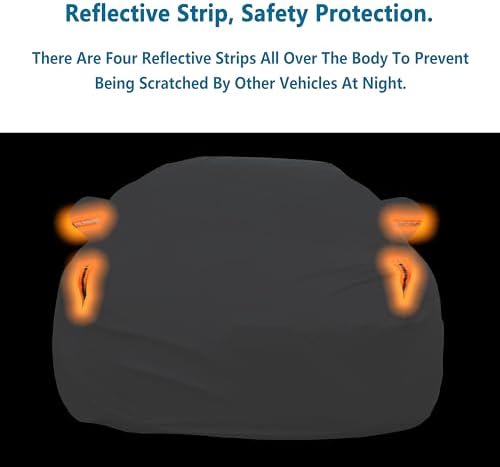 MORNYRAY Waterproof Car Cover All Weather Snowproof UV Protection Windproof - Image 4