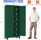 GAIOUS 75'' Tall Metal Garage Storage Cabinet, File Cabinet - Image 2