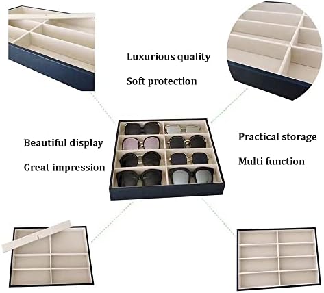 Premium Quality Sunglasses Tray Organizer Display PU Leather Exterior Soft - Image 6