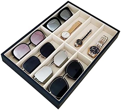 Premium Quality Sunglasses Tray Organizer Display PU Leather Exterior Soft - Image 2