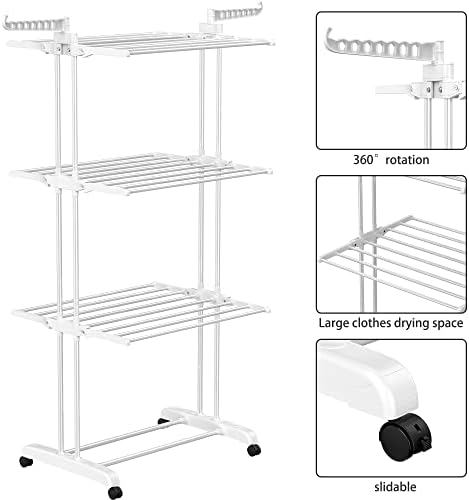 HOMIDEC Clothes Drying Rack, 4-Tier Foldable Drying Rack Clothing - Image 5