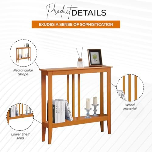 Kings Brand Narrow Console Table w/Storage Shelf - Image 3