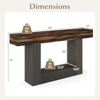 GIANTEX 63" Farmhouse Console Table, 2-Tier Narrow Entryway Table - Image 2