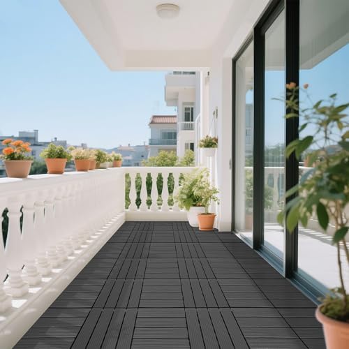 12" Patio Deck Tile, Patio Flooring, 44 Packs Deck Tiles Interlocking Outdoor - Image 5