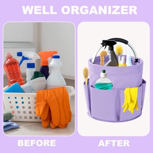 Cleaning Caddy with Handle, 17L Foldable Cleaning Supplies Organizer, Portable - Image 3