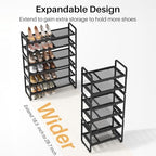 Expandable Metal Shoe Rack for Closet, Entryway & Garage - Image 4