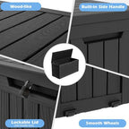 Outdoor Storage Box Waterproof, 82 Gallon Deck Box - Image 5