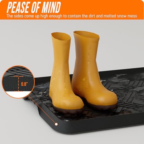 Rubber Boot Tray, Shoe Trays for Entryway, Versatile Boot Mat Tray - Image 4