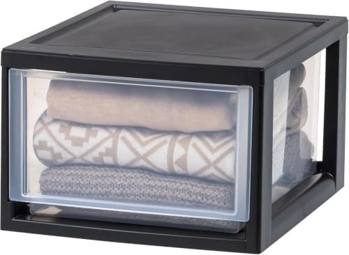 IRIS USA Plastic Storage Drawer Organizer, 14.5 Qt Stackable, 3 Pack - Image 5