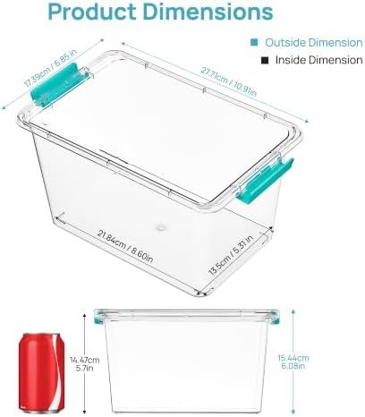 Vtopmart 2 Pack 5 Qt Clear Storage Bins - Image 2