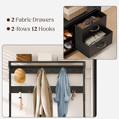 Lulive Coat Rack, 39.4” Hall Tree - Image 7