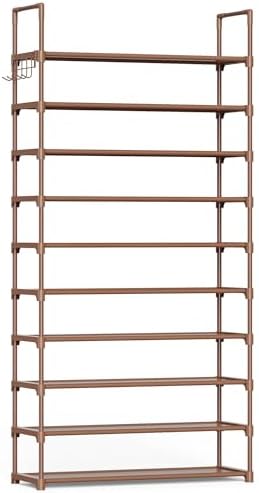 Kitsure 10 Tier Shoe Rack, Tall Shoe Organizer, 32.2" Wide by Kitsure
