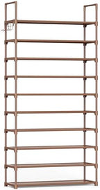 Kitsure 10 Tier Shoe Rack, Tall Shoe Organizer, 32.2" Wide by Kitsure