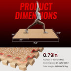 SUPERJARE 0.79'' Extra-Thick 6 Pcs 24 Sq Ft Exercise Equipment Mats - Image 5