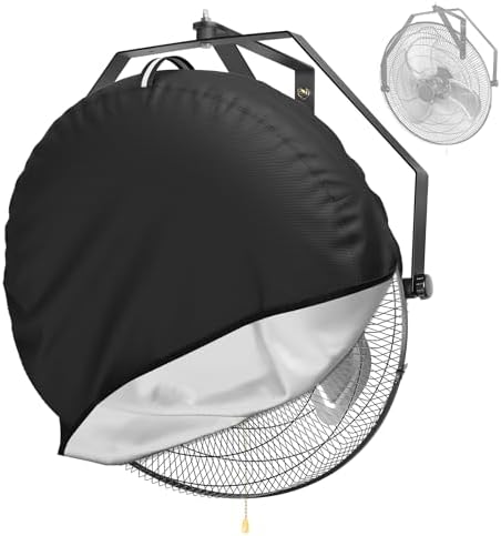 Wall Mounted Non Oscillating Fan Cover, Outdoor Waterproof Industrial Fan by Unknown
