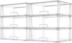 Vtopmart 6 Pack Large Clear Stackable Storage Drawers by Vtopmart