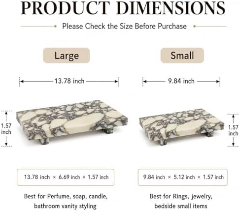 Marble Pedestal Tray Stand for Perfume, Soap & Vanity - Image 3