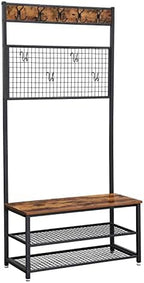 VASAGLE Coat Rack and Storage Bench, Hall Tree by VASAGLEbySONGMICSHOME