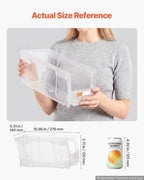 VEVOR Plastic Stackable Storage Bins, 10.9 x 5.5 x 5.1 inch, Plastic Containers - Image 2