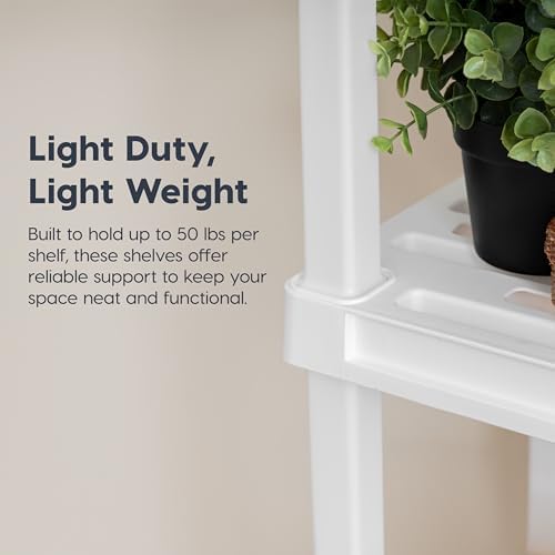 IRIS USA Plastic Storage Shelves |Made in USA| 48"H x 24"W x 12"D - Image 4