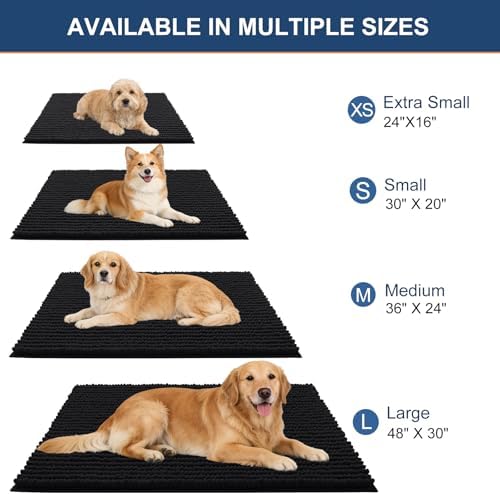 OLANLY Dog Door Mat for Muddy Paws 59x24, Extra Absorbent Chenille Mud Mat - Image 2