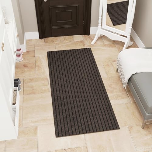Ottomanson 3x5 Indoor Outdoor Door Mat – Non-Slip Waterproof Floor Mat by Ottomanson