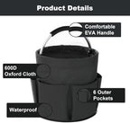 Cleaning Caddy with Handle, Cleaning Supplies Organizer Collapsible Bucket - Image 5