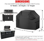 72 inch BBQ Grill Cover, Waterproof, Weather Resistant, - Image 2