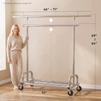 HOKEEPER Clothes Rack Heavy Duty Clothing Rack Load 450LB Height Adjustable - Image 7
