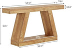 Tribesigns Farmhouse Console Table, 55-Inch Rustic Sofa Table - Image 2