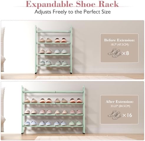 Bumusty 4 Tier Expandable Shoe Rack - Image 4