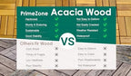 PrimeZone 432 PCS Solid Acacia Wood Interlocking Patio Deck Tiles Outdoor - Image 5