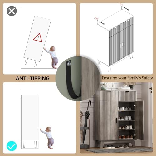 HUANLEGO Shoe Cabinet Storage for Entryway - Image 6