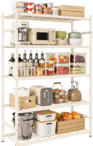 36.4" W Storage Shelves, 5-Tier Metal Shelving Unit - Image 3