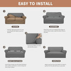 Easy-Going 100% Waterproof Loveseat Couch Cover Stretch Jacquard Sofa Cover - Image 5
