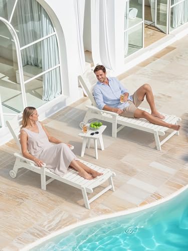 Outdoor Side Table, HDPE Weather Resistant Small Patio Table - Image 5