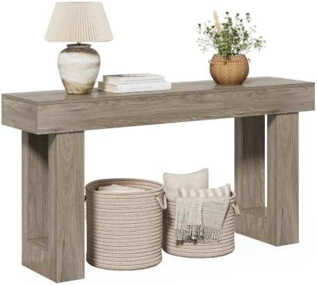 LITTLE TREE 63 Inches Long Sofa Table, Modern Console Table - Image 7