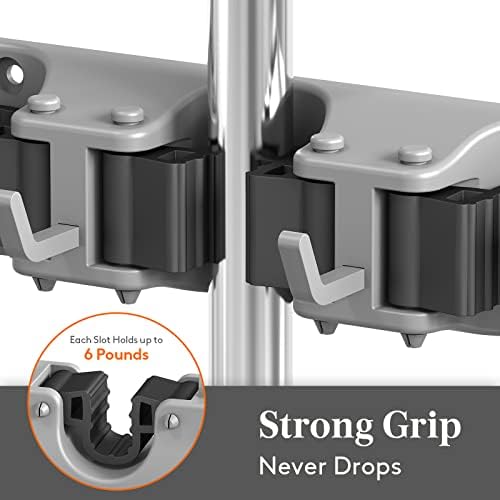 Lifewit Mop and Broom Holder Organizer Wall Hanging Mount, 1 Pack - Image 2