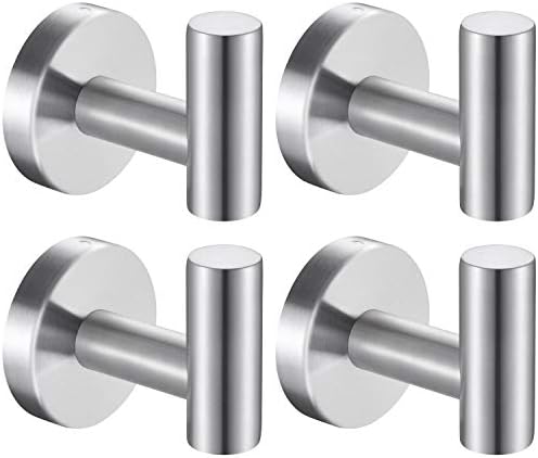 Bath Towel Hooks Robe Hook Holder Wall Mount Heavy Duty Wall Hooks SUS 304 by Homagic