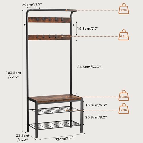 NEWBULIG Coat Rack, Hall Tree - Image 3