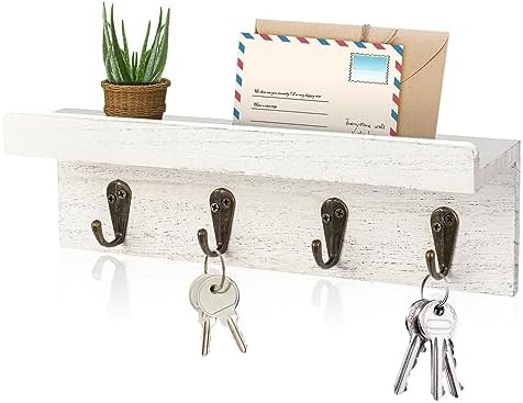 Key Holder Wall Mount, Farmhouse Wall Shelf by Hronrad