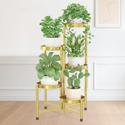 iDavosic.ly Plant Stand Indoor Outdoor, 5 Tier Metal Corner Shelf by iDavosicly