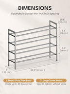 Bumusty 4 Tier Expandable Shoe Rack - Image 4