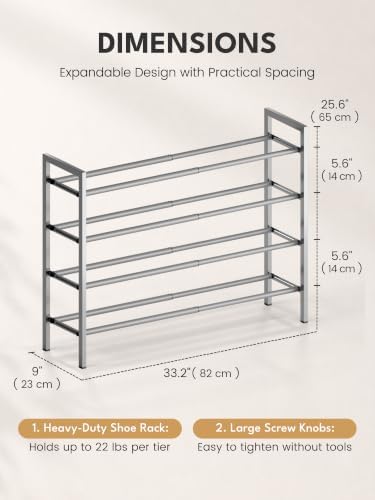 Bumusty 4 Tier Expandable Shoe Rack - Image 4