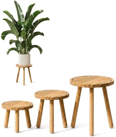 Bamworld 3 Pack Plant Stand Indoor Single Plant Stand by Bamworld