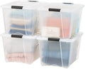 IRIS USA 54 Qt Stackable Plastic Storage Bins by IRISUSA