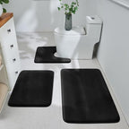 HUXMEYSON 3-Piece Memory Foam Bathroom Rug Set by HUXMEYSON