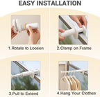 Portable Travel Clothes Drying Rack, Clamp-On No-Drill Hanger - Image 2