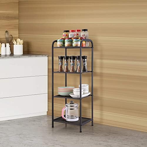MAX Houser 4 Tier Standing Shelf Units Storage Rack, Charcoal Gray - Image 2